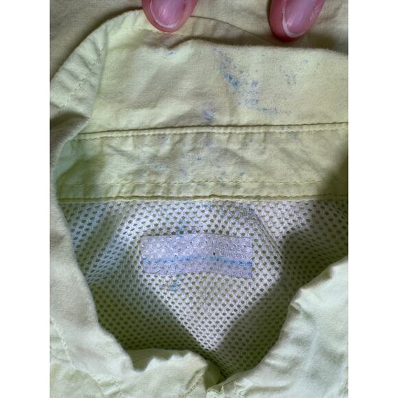 Columbia men's Short sleeve, button down shirt, size XL, Yellow, Vintage - Picture 16 of 16